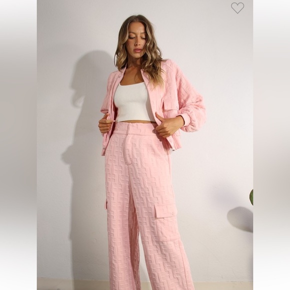 NWT “EMBOSSED BOMBER AND LONG PANT SET - Picture 3 of 15